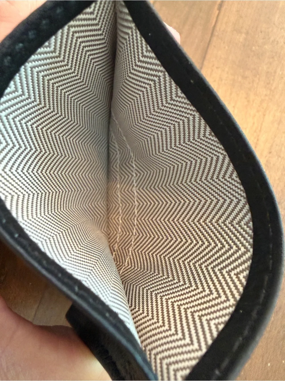 The Row Black Pebbled Leather Card Sleeve